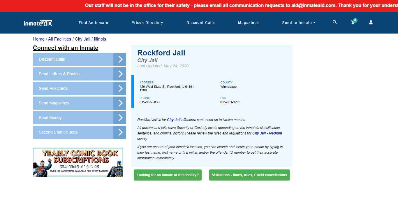 Rockford Jail | Inmate Locator