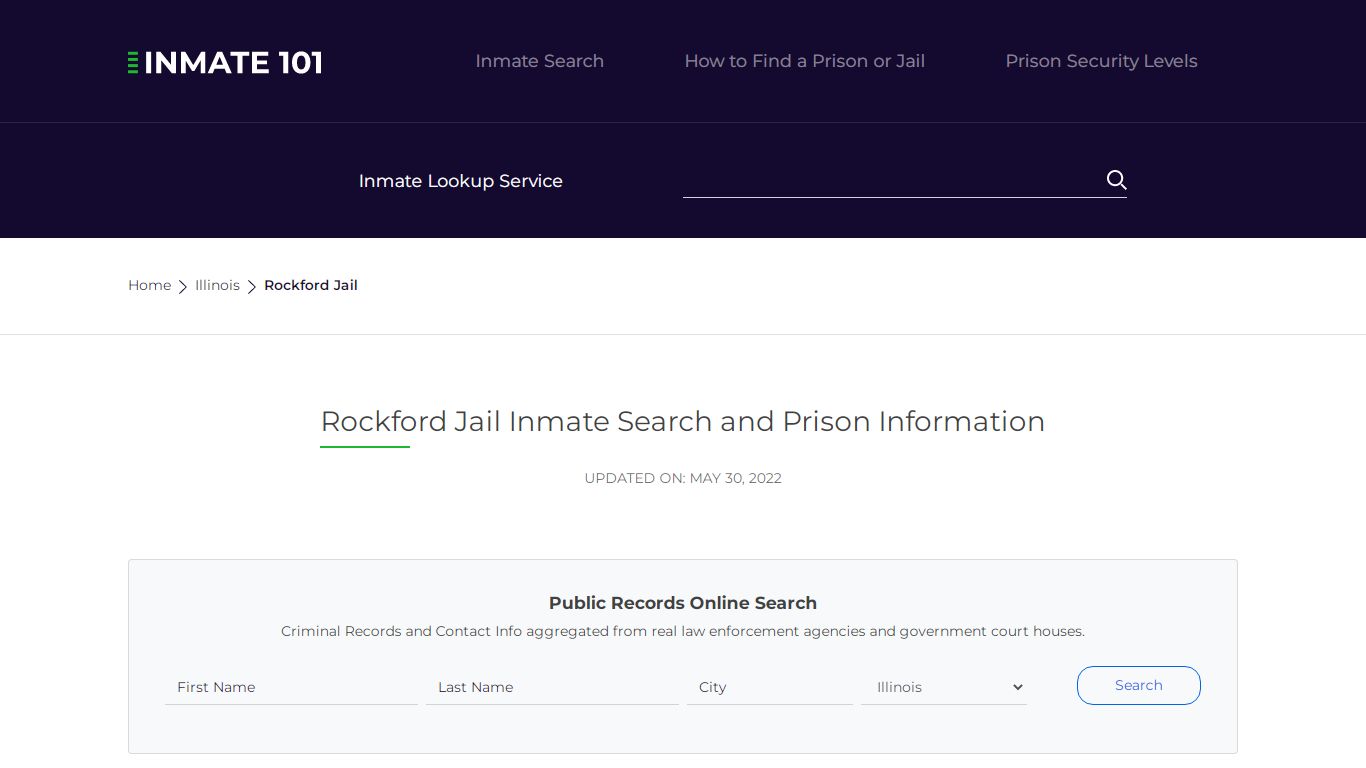 Rockford Jail Inmate Search and Prison Information